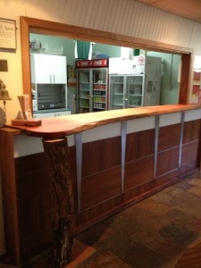 Finished timber bar top