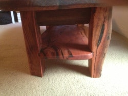slab timber coffee table