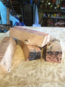 Building the legs for a slab coffee table