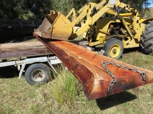loading timber slab