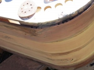 Shaping a curved timber bar