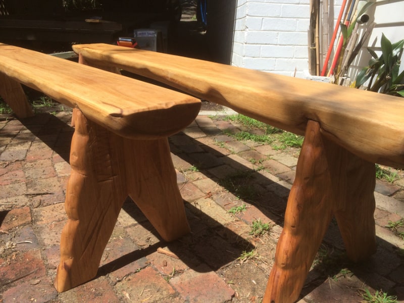 Outdoor timber bench seat
