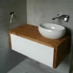 solid timber vanity unit