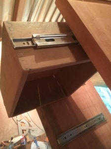 Vanity drawers in solid timber