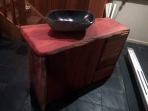 Solid timber vanity unit