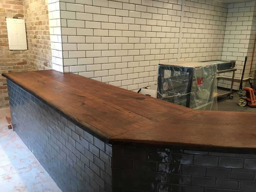timber slab bench tops