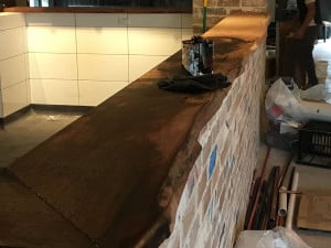 staining bench tops
