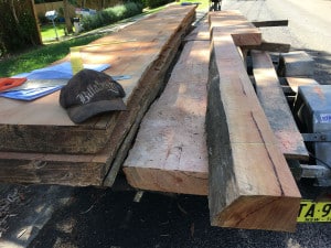 Bloodwood timber slabs