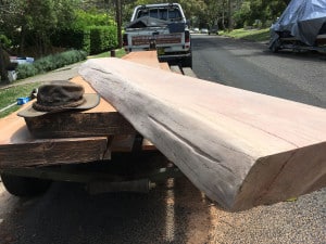 timber slab with natural edge