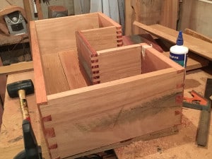 Timber vanity unit with drawers