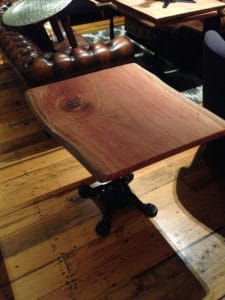 Rustic timber bar table
