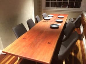 Finished timber table tops