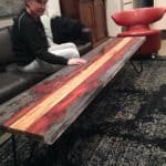 timber & resin coffee table