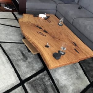 live edge slab coffee table