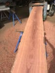 Solid timber slab for a vanity top