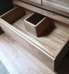Vanity drawer with plumbing cut-out