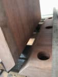 Waterfall edge timber vanity