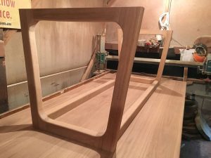 Fitting mid-century legs to a blackbutt table