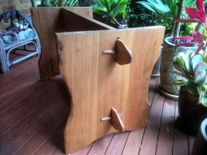 Blackbutt table base joinery detail
