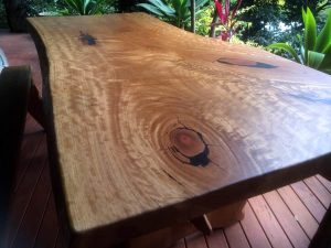 Finished blackbutt dining table