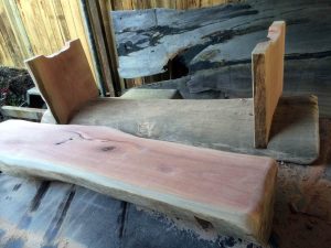 Bloodwood bench seat timber detail