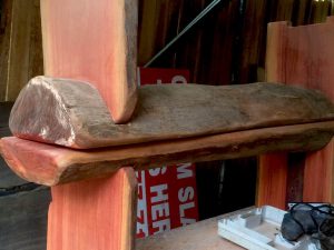 Stackable bloodwood bench seating