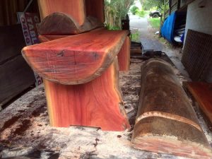 Bloodwood bench seat