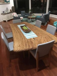 Hardwood dining table