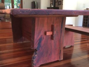 Hardwood dining table