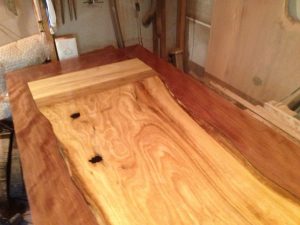 Joining timber sections for a kitchen benchtop