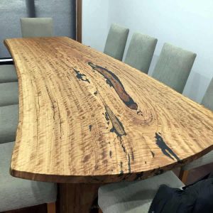 Live edge hardwood dining table