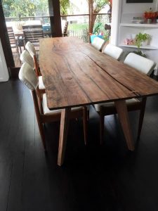 Natural edge slab table