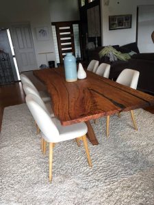 Natural edge dining table