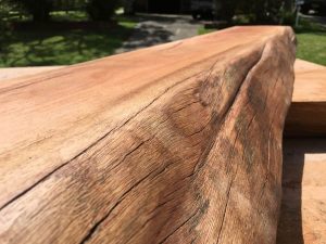 Natural edge on a bloodwood benchtop