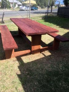 Table with a matching bench seat