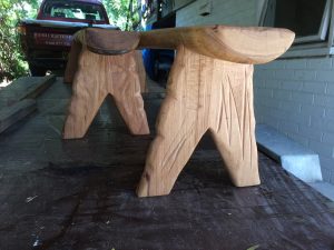 Outdoor timber bench seat