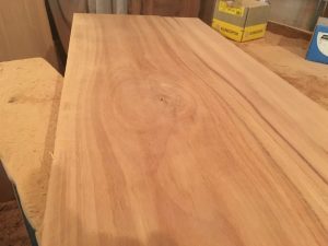 Blackbutt slab for a dining table