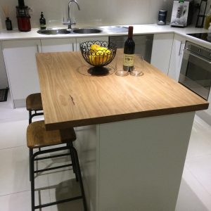 Solid timber kitchen island benchtop
