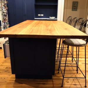 Timber island benchtop edge detail